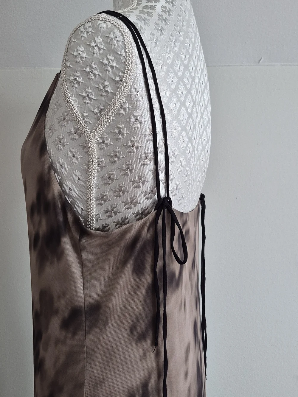 H&M DIVIDED Satin Slip Dress in Taupe - Picture 3 of 4